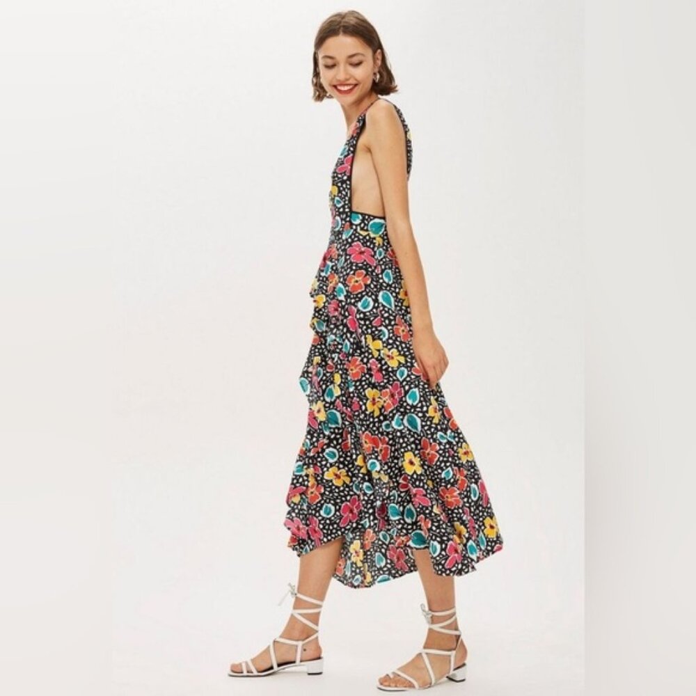 Topshop Pinafore Midi Dress